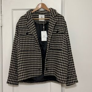 Anine Bing Houndstooth Flynn Jacket - New WT - Size S/P